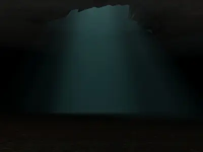  Cave scene Low-poly 3D model