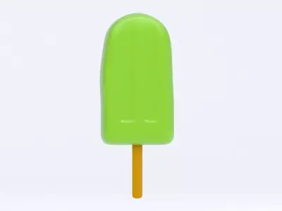 Ice Cream Bar Green 3D model