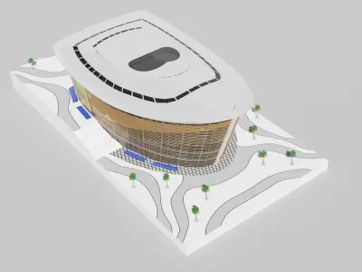 Opera Dubai Blender 3D model