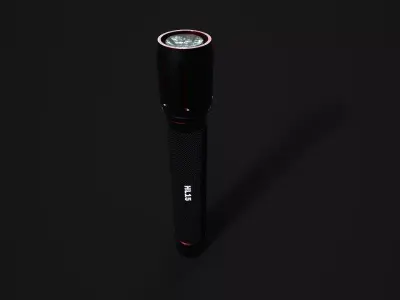 Flashlight HL - 15 Low-poly 3D model