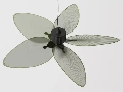 Modern Artistic Blade Pendant Light Set 3D model