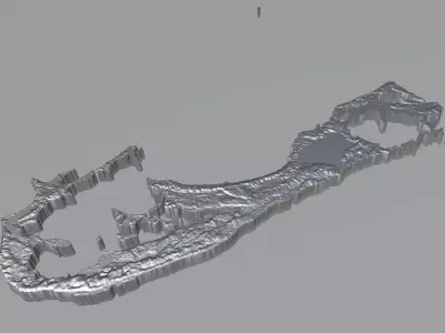 Bermuda Country Terrain 3D model