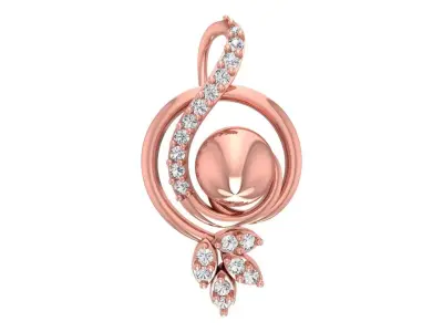 Women Pearl Pendant 3dm STL OBJ FBX Renders Details 3D print model purchase