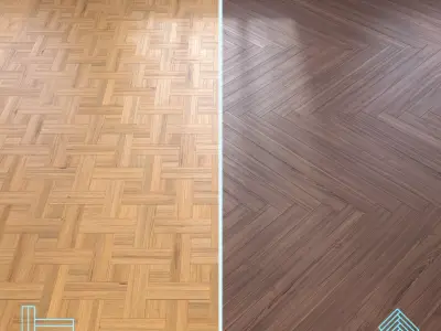 Parquet - Laminate - Wooden floor 2 in 1 Low-poly 3D model 22