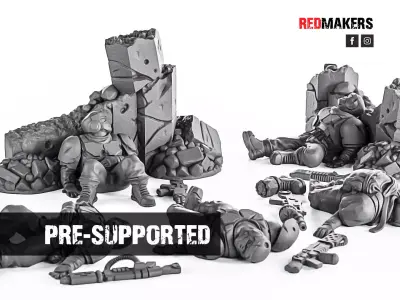 Alpha troops - Slain soldiers 3D print model