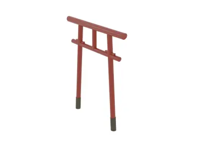 Tenku-no-torii Japanese Torii Gate 3D Model - Low Poly Low-poly 3D model