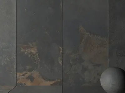Stone Wall Tiles Kayah Rust 120x270 Set 1 Texture