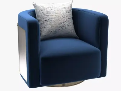 Promemoria pervinca swivel armchair 3D model