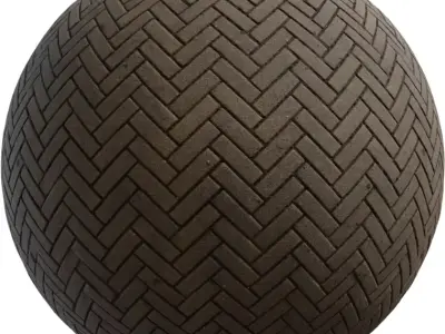 Clean Herringbone Clay Pavers Texture