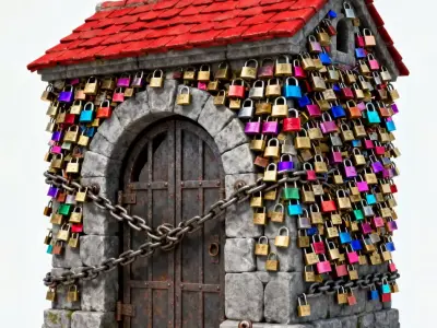 Eternal Vow Love-Lock Shrine 3D Model Low-poly 3D model