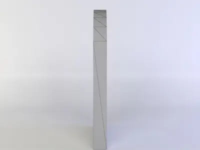 Window metal pole Low-poly 3D model