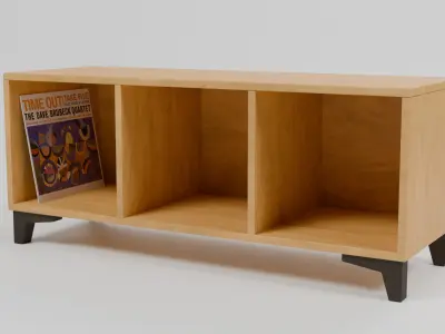 Vinyl Console Rack 120cm Free 3D model