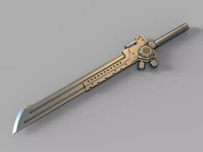 sword steampunk  3D print model 3D print model