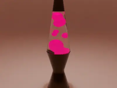 Lamp lava animated 3D model