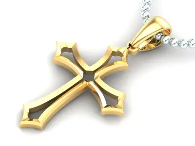 Light Gold Cross New Design  CP 42 3D print model