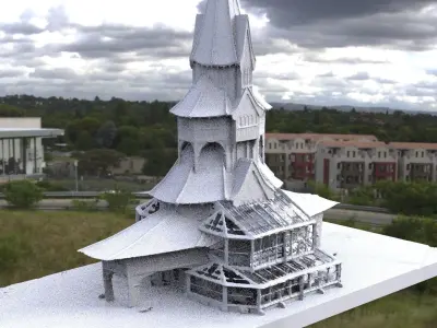 Witches house with Greenhouse 3D model