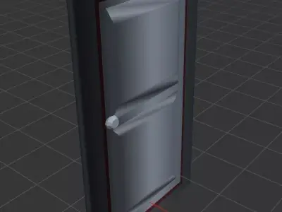 Steel Door Low-poly 3D model purchase