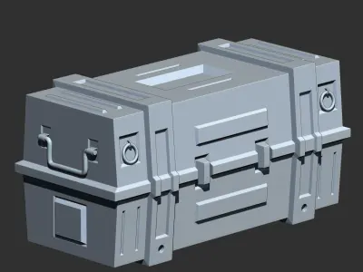 Sci-Fi Box Base Mesh Pack   Low-poly 3D model