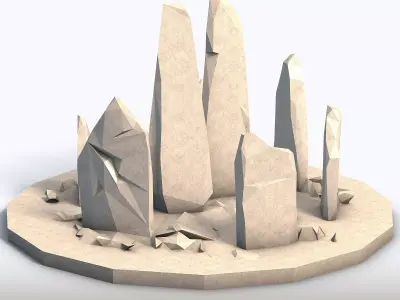 Low Poly Stones Vol5 3D model