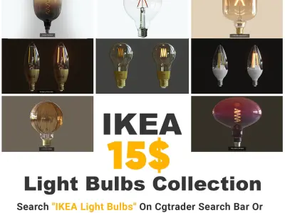 Light Bulb Set IKEA  3D model