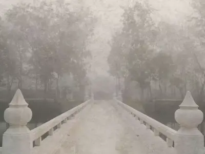 Misty Stone Bridge Wallpaper Texture  Texture