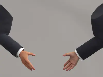  Male Arms with Sleeves Animated Rigged for Maya Collection 