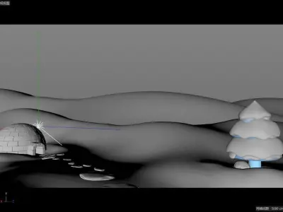  cartoon igloo 3D model