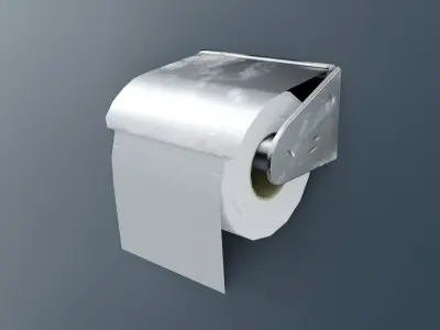 Dirty Toilet Paper Low-poly 3D model