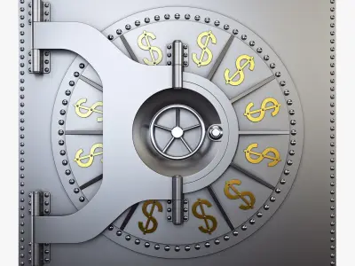 Bank Vault Door v 2 3D model