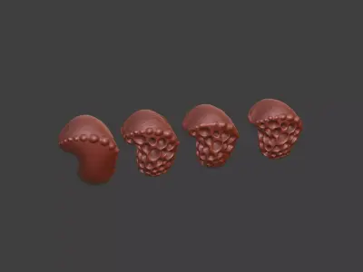 Alien Fungi Fruit Item Spooky PBR High Quality Plant Props Low-poly 3D model