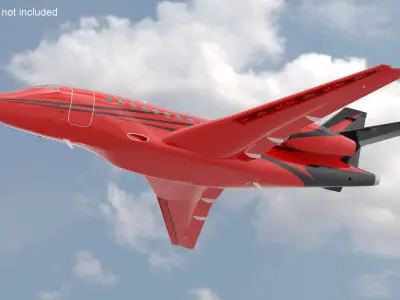 Business Jet Dassault Falcon 900 Red No Chassis 