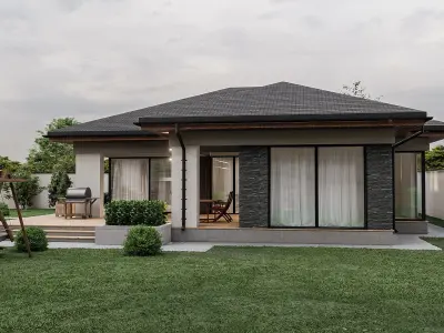 Residential house 3D model get