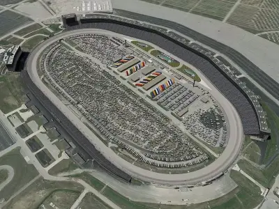 Texas Motor Speedway Game Ready Low-poly 3D model