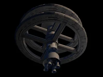 Spacecraft station 3D model