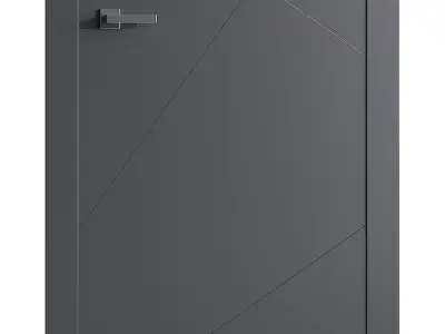 Modern entrance door 86 3D model