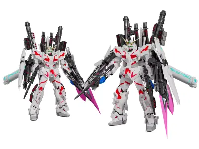 Gundam model figurine 3D model
