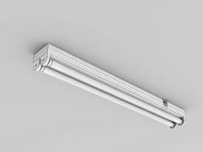 Fluorescent tube Low-poly 3D model