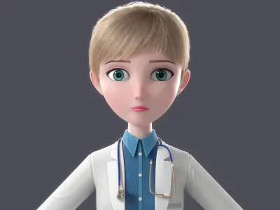  Cartoon Doctor Rigged 