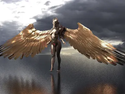 Arch Valkyrie statue 6  3D model