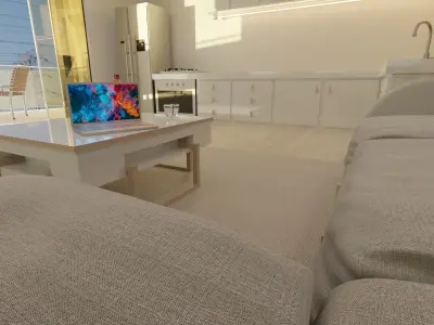 Attic apartment and kitchen 3D model