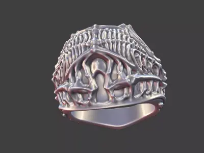 bioorganic giger style ring  v1 3D print model