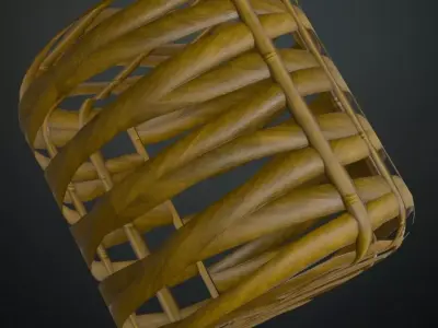 Bamboo Weave Wattle Fence PBR Seamless Texture