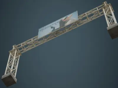 Entrance 1B Low-poly 3D model