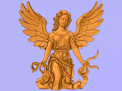 ANJO DE ASAS ABERTAS 3D model