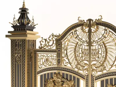 Classic European style Mansion Gate 3D model