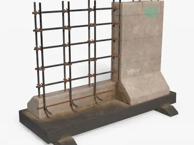 Street Barrier PBR Low-poly 3D model purchase