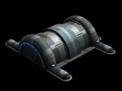 Spacecraft - small ground construction 02 3D model