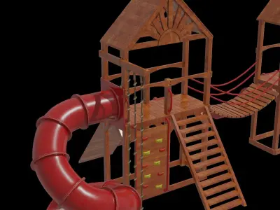Playground Modular Assets Realistic Low-poly 3D model