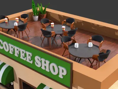Coffee Shop 3D model