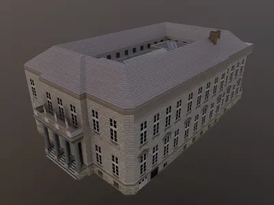 Palais de la Bourse - Nantes Free low-poly 3D model